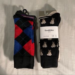 Five Pairs Men’s Dress Socks Sizes 7-12